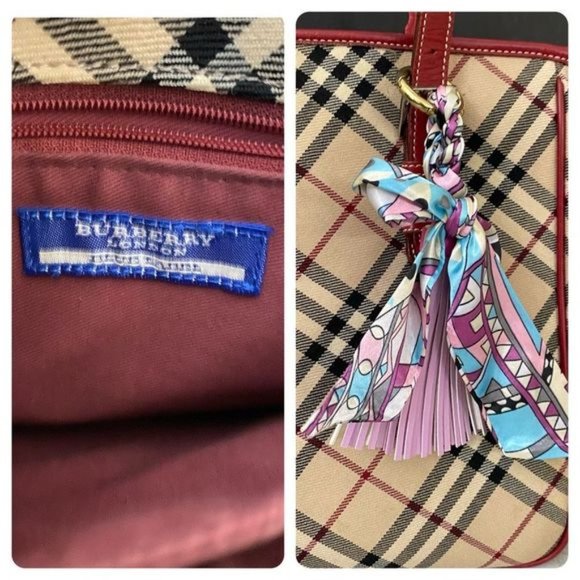 BURBERRY Nova Check Blue Label Handbag 👜 - Picture 7 of 15